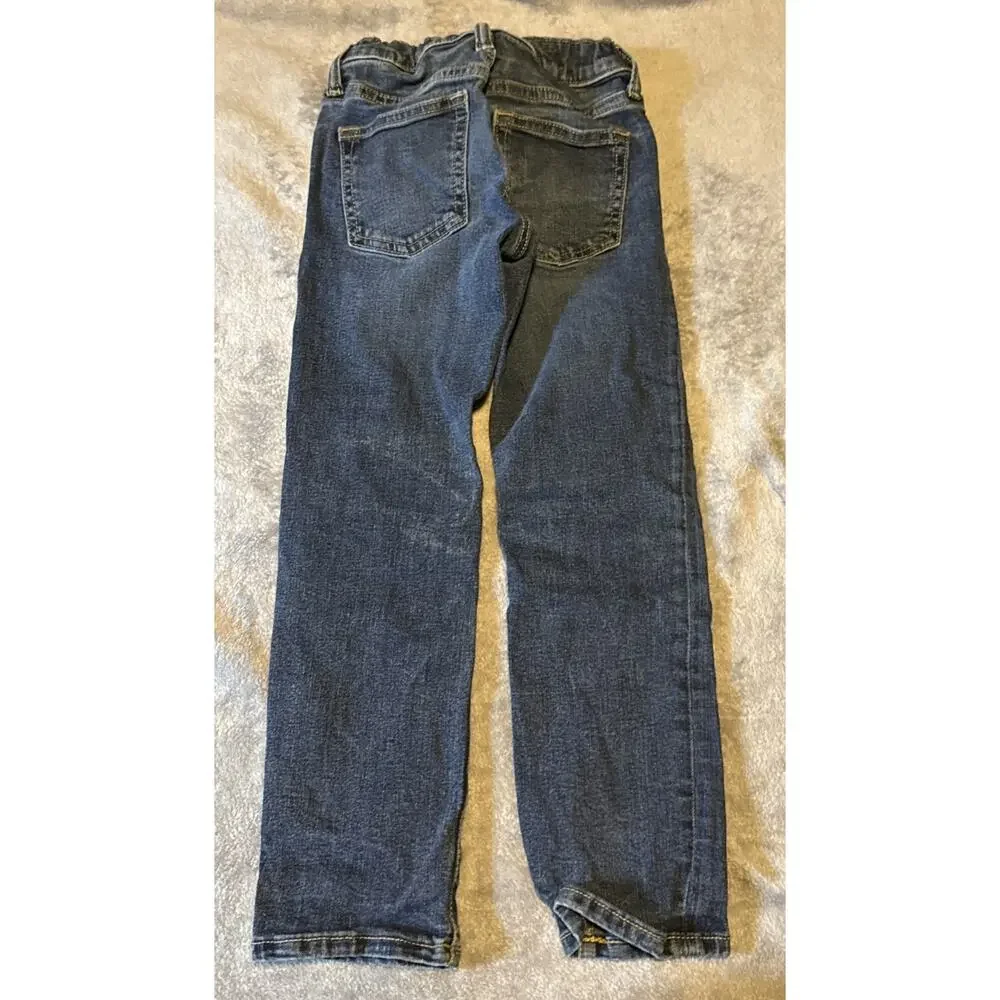 Old Navy Boys Slim Jeans Size 6 Charcoal Gray 360 Stretch Adjustable Waist Denim